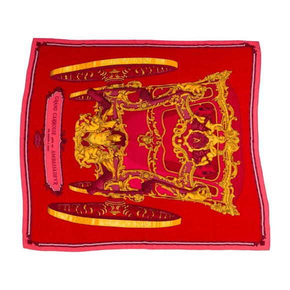 Hermes Grand Carrosse Pour Un Ambassadeur Cashmere Shawl - Picture 1 of 11